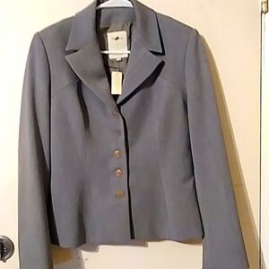 NWT Vertigo Paris Vintage Grey Suit Jacket Blazer